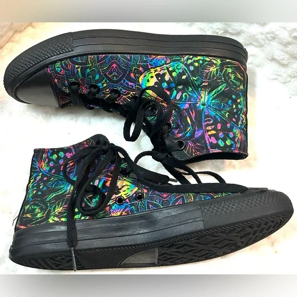 RAAD Black Multicolor Lace up High Top Sneakers Women’s size 7.5W Men’s size 6M - Picture 8 of 13